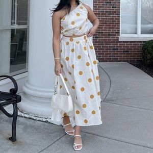 Petal and Pup skirt and crop top polka dot set